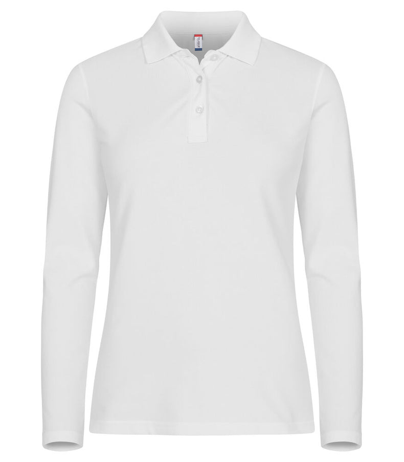 Clique Premium stretch polo lange mouw dames Clique