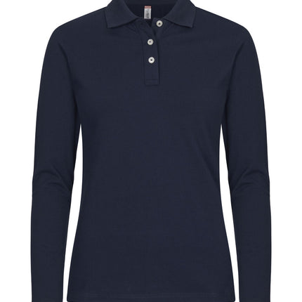 Clique Premium stretch polo lange mouw dames Clique