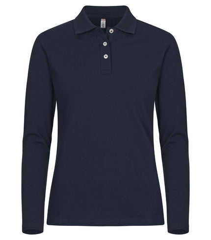 Clique Premium stretch polo lange mouw dames Clique