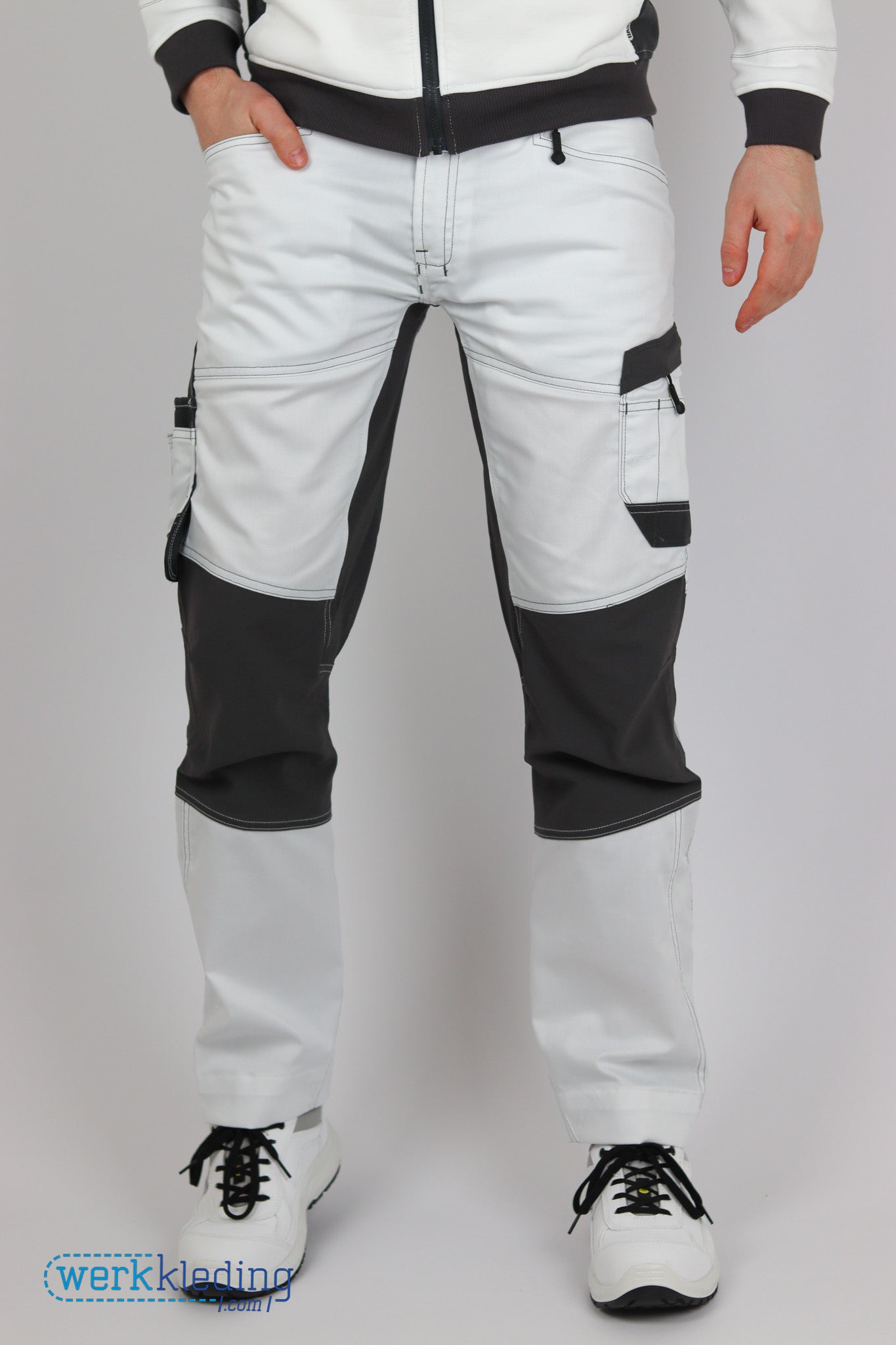 HASHOOB TRADING FZE Mannen Schilder Werkbroek Witte Werkkleding Cargo Broek Heavy Duty Multi Pocket Schilders Decorateurs Werkbroek, Wit, 36W / 32L HASHOOB TRADING FZE Mannen Schilder Werkbroek Witte Werkkleding Cargo Broek Heavy Duty Multi Pocket Schilders Decorateurs Werkbroek, Wit, 36W / 32L