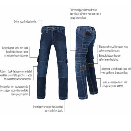HaVep Werkspijkerbroek met stretch