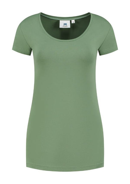 Lemon & Soda Dames T-shirt ronde hals stretch extra lang