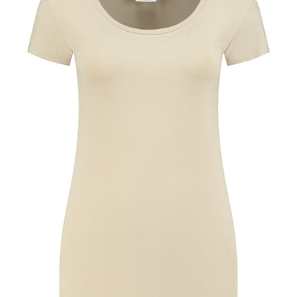 Lemon & Soda Dames T-shirt ronde hals stretch extra lang