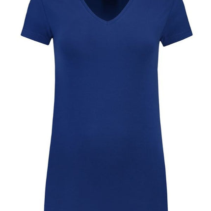 Lemon & Soda Extra lang dames T-shirt stretch met V-hals