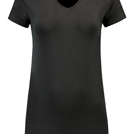 Lemon & Soda Extra lang dames T-shirt stretch met V-hals