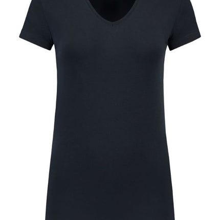 Lemon & Soda Extra lang dames T-shirt stretch met V-hals