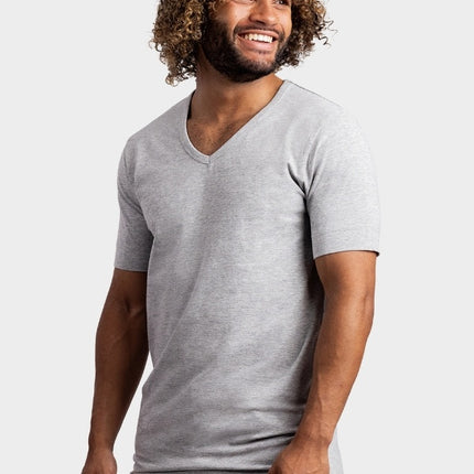 Lemon & Soda Extra lang T-shirt met V-hals L&S