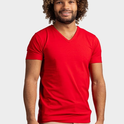 Lemon & Soda Extra lang T-shirt met V-hals L&S