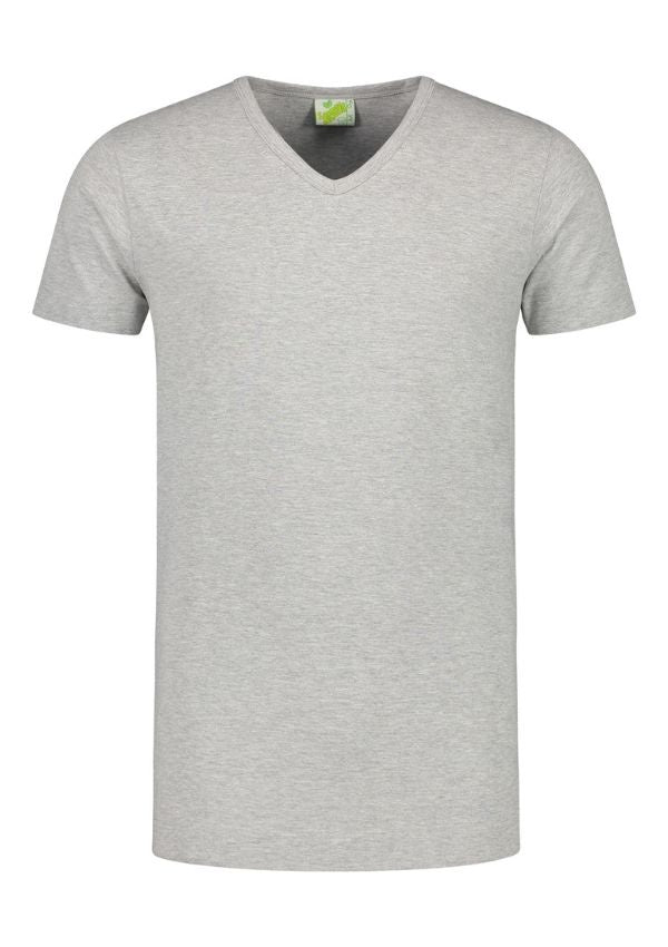 Lemon & Soda Extra lang T-shirt met V-hals L&S