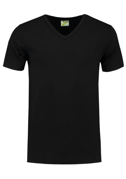 Lemon & Soda Extra lang T-shirt met V-hals L&S