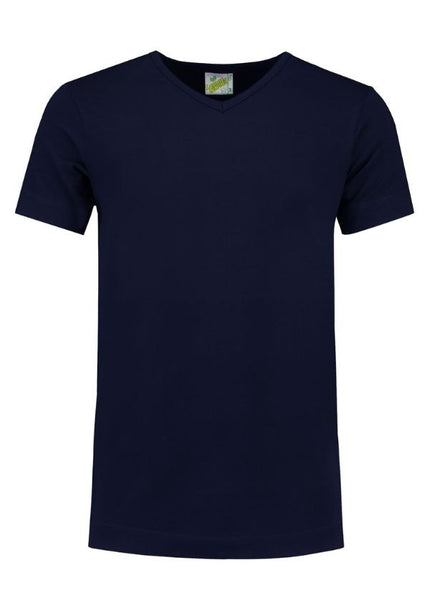 Lemon & Soda Extra lang T-shirt met V-hals L&S