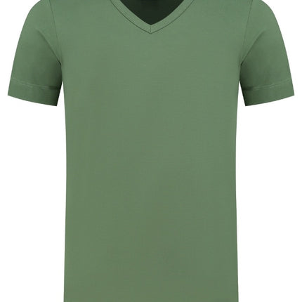 Lemon & Soda Extra lang T-shirt met V-hals L&S