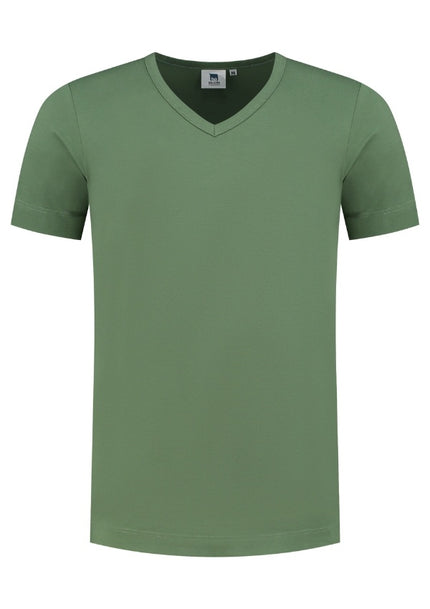 Lemon & Soda Extra lang T-shirt met V-hals L&S