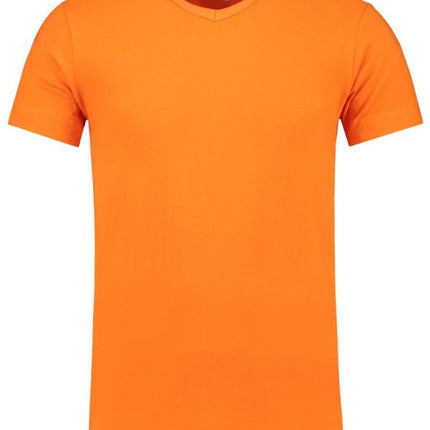 Lemon & Soda Extra lang T-shirt met V-hals L&S