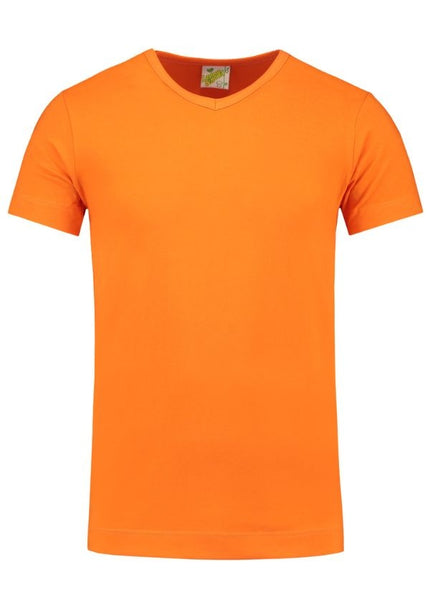 Lemon & Soda Extra lang T-shirt met V-hals L&S