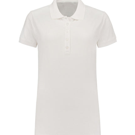 Lemon & Soda L&S damespolo wit maat L