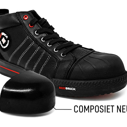 Redbrick Hoge S3 veiligheidsschoen Redbrick Onyx uitverkoop