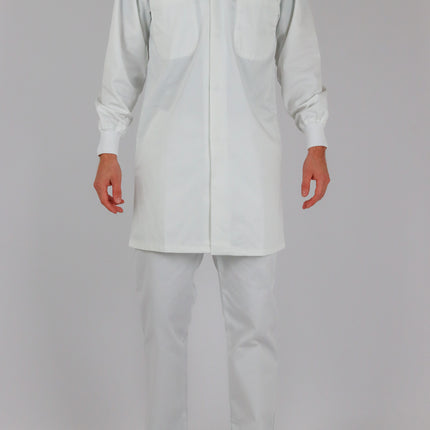 Werkkleding.com Food stofjas met tricot manchetten