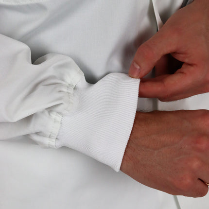 Werkkleding.com Food stofjas met tricot manchetten