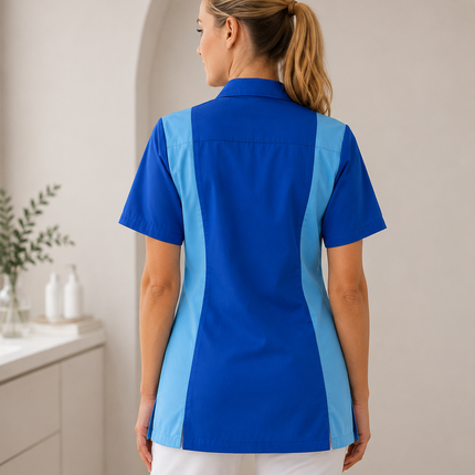 Werkkleding.com Haen stretch zorgjas Mette blauw
