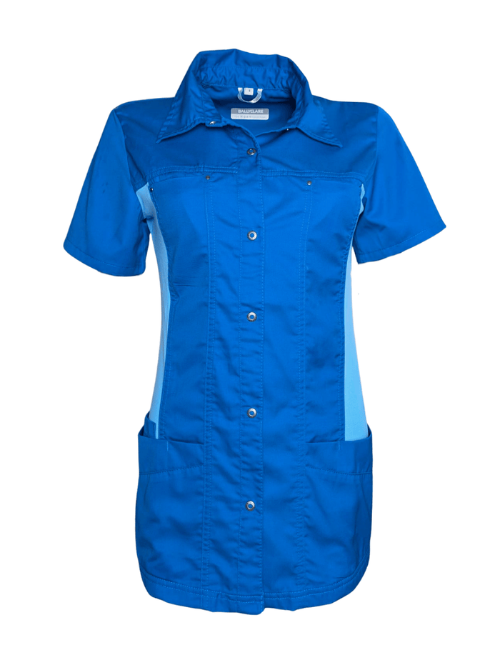 Werkkleding.com Haen zorgjas Mette stretch blauw