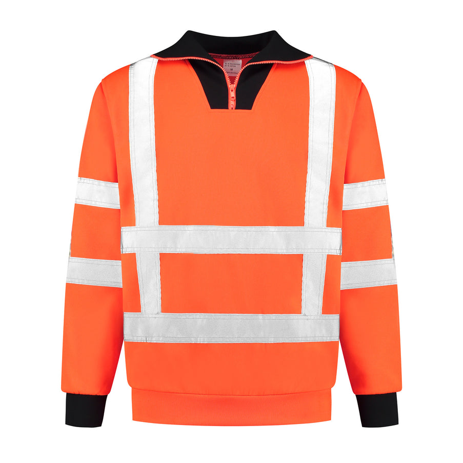 Werkkleding.com High Visibility halfzip sweater RWS