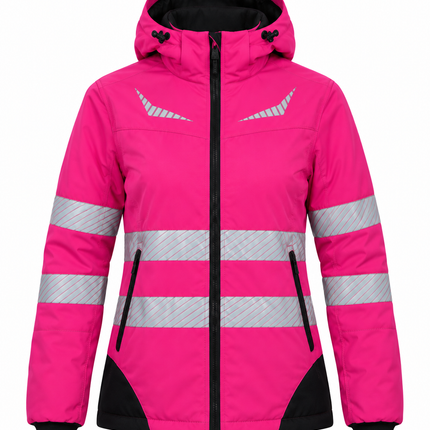 Werkkleding.com INDIQUE dames werkjas fuchsia reflecterend JSHV100