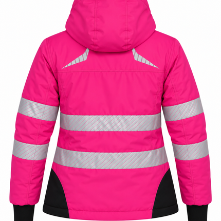 Werkkleding.com INDIQUE dames werkjas fuchsia reflecterend JSHV100